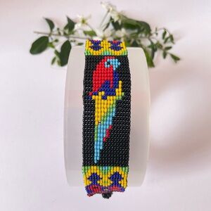 Colorful Beaded Parrot Bracelet